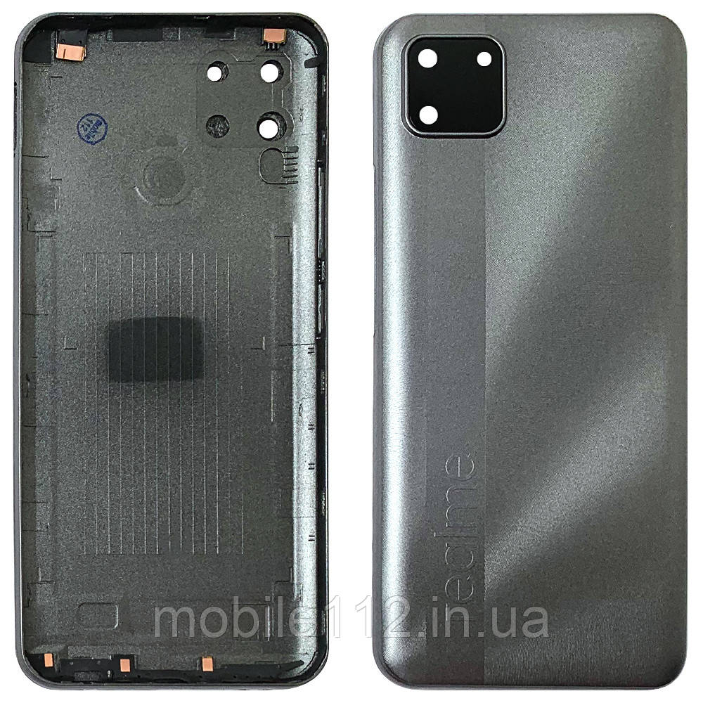 Задня кришка Realme C11 RMX2185 сіра оригінал Китай зі склом камери
