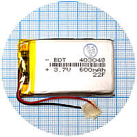 Аккумулятор (батарея) универсальный 403048 49 х 30 х 4 мм 600 mAh 3.7V