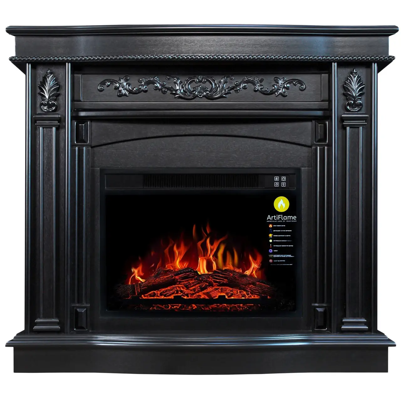Підлоговий електричний камін обігрівач з порталом для квартири, дому ArtiFlame CARDINAL AF23S Венге