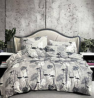 Комплект постельного белья Полуторный 150х215см "Черный Фламинго" P35801