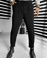 Стильные мужские штаны с брючной ткани (Размеры S,M,L,XL,XXL), Черные