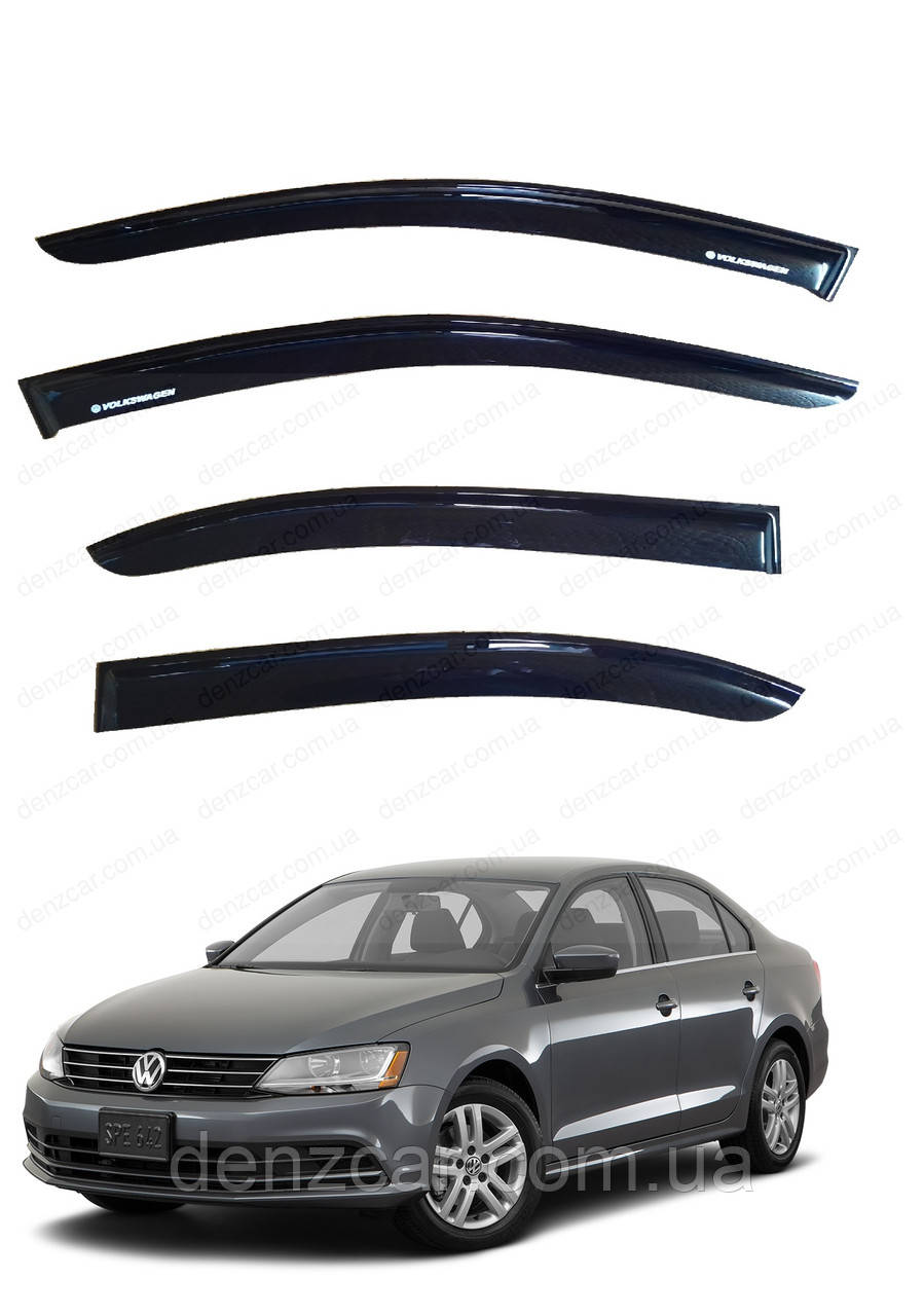 Дефлектори вікон Volkswagen Jetta 2010-2018 \ Вітровики Фольксваген Джетта