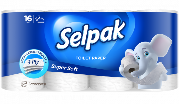 Туалетний папір Selpak білий, 3-шаровий (8 шт./уп.)