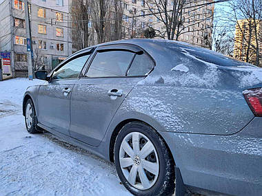 Дефлектори вікон Volkswagen Jetta 2010-2018 \ Вітровики Фольксваген Джетта, фото 3