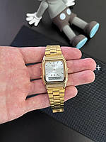 Наручные электронные часы Casio Retro AQ230 / Золотой