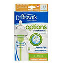 Антиколікова пляшечка для годування з широким горлечком Dr Brown's Options (270мл/ 2 шт.)Колір Фіолетовий, фото 3