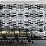 Самоклеючі 3д панелі під Катеринославську цеглу, м'які 3D панелі для стін 700х770х3 мм, Сірий (342-3), фото 4