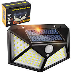 Вуличний ліхтар-прожектор на сонячній батареї (100LED, 10W) BK-100 / Світлодіодний ліхтар підвісний