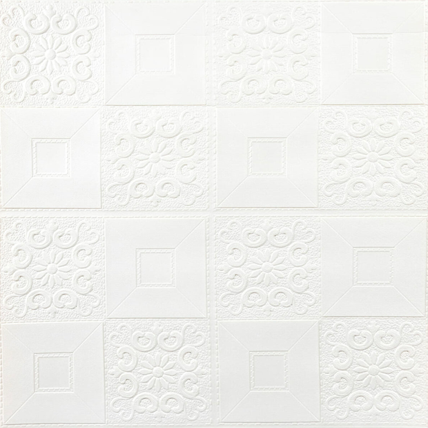 Самоклеючі 3д панелі для стелі та стін, м'які стельові 3D панелі самоклейка 700x700x3 мм Фігури (114-3), фото 1