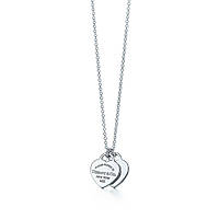 Элегантное серебряное ожерелье с подвойным сердцем Double Heart Pendant Necklace от Tiffany & Co: Нежность в к