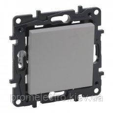 NILOE STEP Перемикач одноклавішний перехресний 10А гвинтові клеми, колір Алюміній