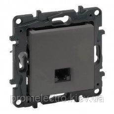 NILOE STEP Розетка інформаційна RJ45 CAT5e UTP, колір Сталь, фото 1