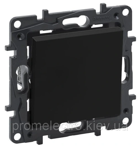 NILOE STEP Розетка комбінована TV тип F та RJ45 CAT6 UTP, колір Чорний, фото 1