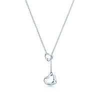 Элегантное серебряное ожерелье Open Heart Lariat Pendant от Tiffany & Co: Нежность в каждом движении