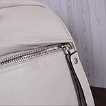 Рюкзак женский бежевый черный, мятный желтый компактный, натуральная кожа, фото 7