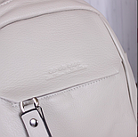 Рюкзак женский бежевый черный, мятный желтый компактный, натуральная кожа, фото 10