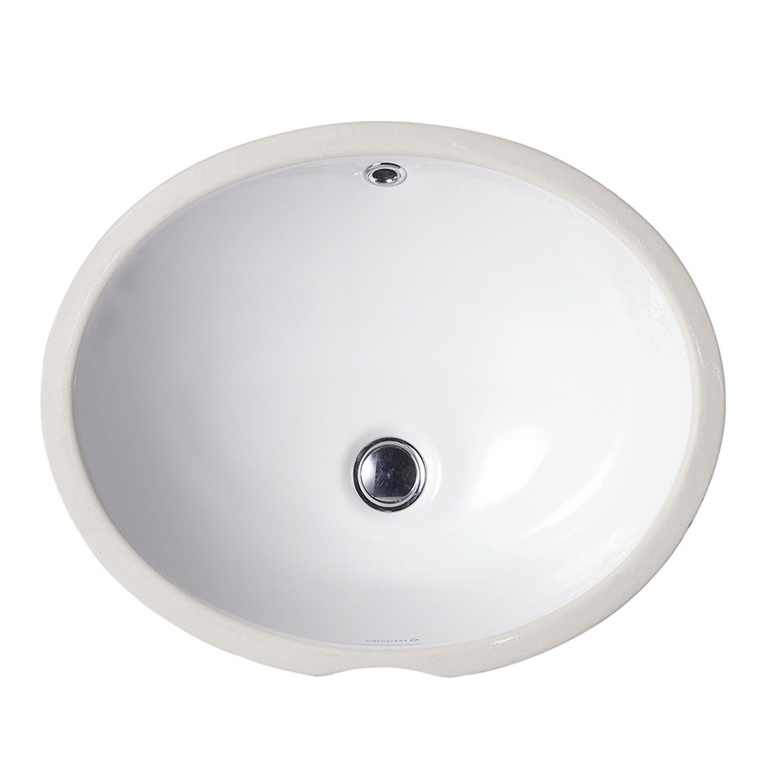 Врізний умивальник під стільницю EGE Vitrifiye Pinara 465x190x370мм (91461) Білий, фото 1