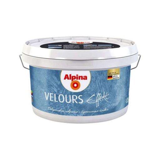 Декоративна шпаклівка інтер'єрна акрилова шовковісто-глянцева Alpina "Velours Effekt" Срібло, 1,25 л., фото 1