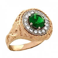 Золотая мужская печатка с зеленым камнем кольцо золотое мужское перстень