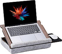 Подставка для ноутбука Vigo Wood - эргономичный дизайн с мягким дном и ящиком для коврика  37 см х 27 см х 8 с