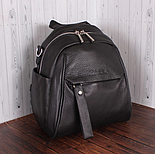 Рюкзак женский бежевый черный, мятный желтый компактный, натуральная кожа, фото 2