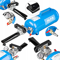 Бустер інфлятор для ударного накачування шин  AL-FA  10 бар, Ємність резервуара - 12 л, фото 2