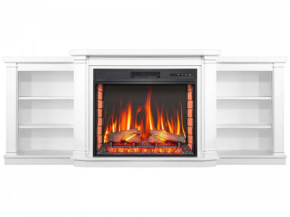 Декоративний електричний камін з порталом, камінокомплект з обігрівом ArtiFlame Parliament AF28S Білий, фото 1