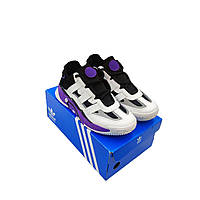 Чоловічі кросівки Adidas Niteball білі з фіолетовим