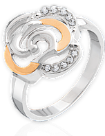 Кольцо из серебра с золотом Юрьев 85к