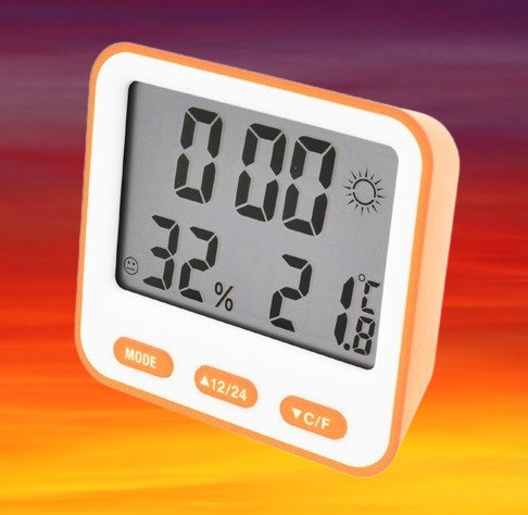 Кімнатний термометр з гігрометром VST 854 (температура, вологість, календар, будильник)