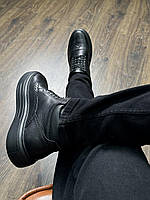 Чоловіче чорне шкіряне тепле взуття Niagara_brand 8833, фото 2