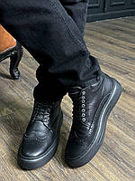 Чоловіче чорне шкіряне тепле взуття Niagara_brand 8833, фото 8