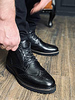 Чоловіче чорне шкіряне тепле взуття Niagara_brand 1283, фото 3