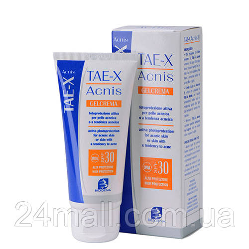 Сонцезахисний крем для жирної шкіри та шкіри з акне Biogena TAE-X Acnis SPF-30, 60 мл