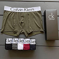 Боксерки чоловічі Calvin Klein набор 4 шт., Труси чоловічі Келвін Кляйн бавовняні, в наборі різні кольори (можна обрати).