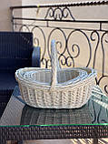 Набір плетених кошиків із вибіленої лози. Арт:30103, фото 2