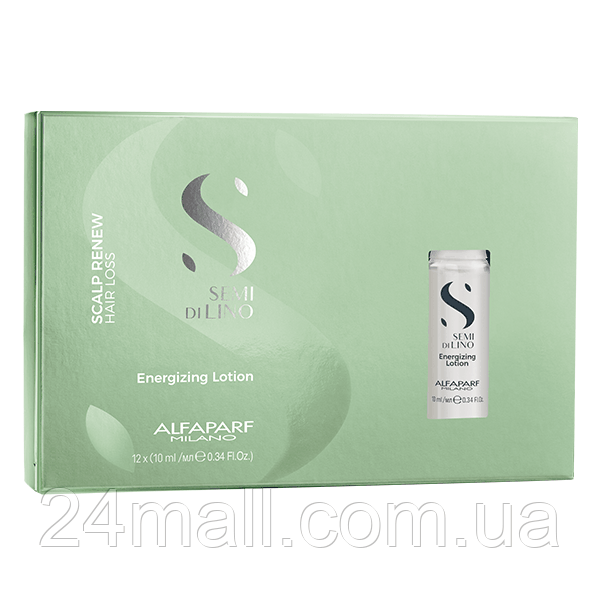 Зміцнювальний лосьйон проти випадіння волосся Alfaparf Semi Di Lino Scalp Renew Energizing Lotion 12*10 мл