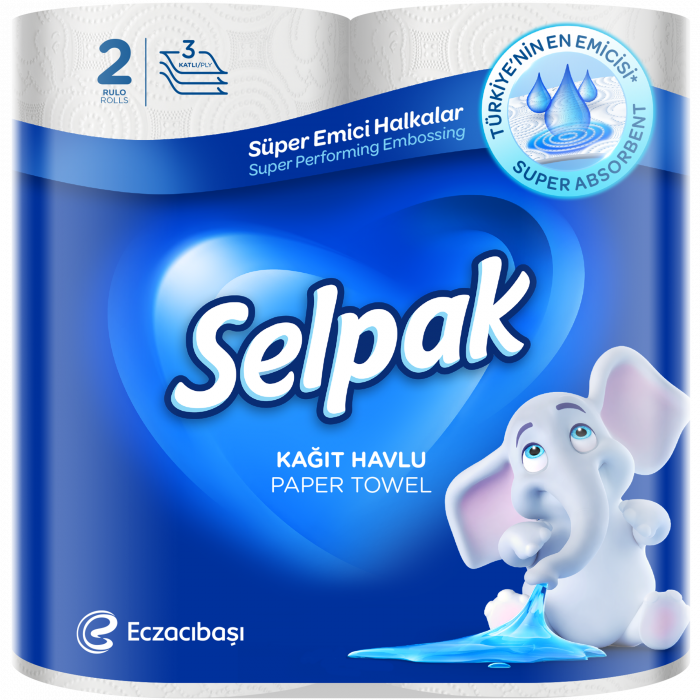 Рушники рулонні білі SELPAK (2 шт./уп.)