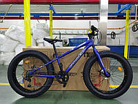 Велосипед горный Crosser Fat Bike 24", рама 13", синий