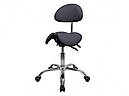 Ортопедичний стілець-сідло для майстра з розділеним сидінням Чорний з 3-ма регулюючими механізмами мод. 4008-1, фото 4