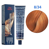 Краска для волос Wella Professionals Koleston Perfect ME+Vibrant Reds 8/34 (hellblond gold-rot) 60мл
