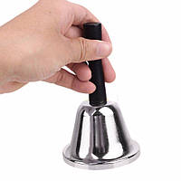 Звонок для официанта ресепшн с ручкой Колокольчик вызова металлический настольный D 6,5 cm H 12 cm VarioMarket