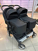 Универсальная коляска для двойни 2 в 1 Carrello Connect с люльками CRL-5502/1 Serious Black
