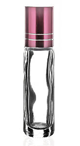 Флакон скляний "Roll-On" 10 мл із рожевою кришкою