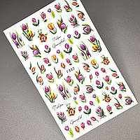 Наклейки для ногтей цветы F882 Nail Stikers