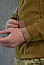 Чоловіча водонепроникна куртка Softshell з капюшоном та липучками під шеврони койот військова, фото 4