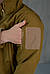 Чоловіча водонепроникна куртка Softshell з капюшоном та липучками під шеврони койот військова, фото 10