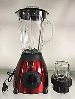 Стационарный блендер домотек для смузи с измельчителем 1000Вт Domotec ms-6611 со стеклянной чашей 1.5 л