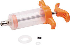 Шприц пластиковий багаторазовий для ветеринарних ін'єкцій, 30 мл