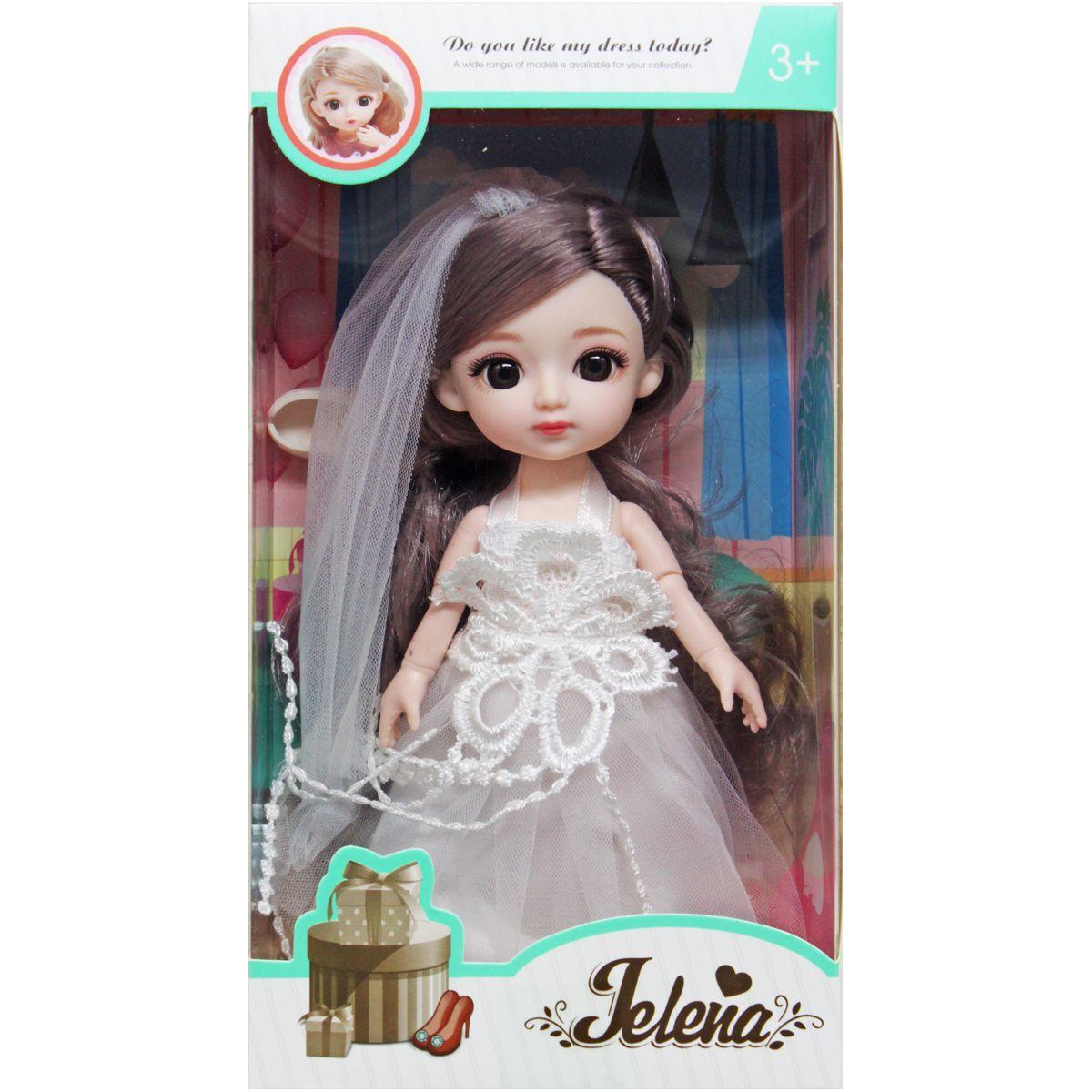 Лялька-наречена "Jelena", 16 см. в білому MIC (65001C)